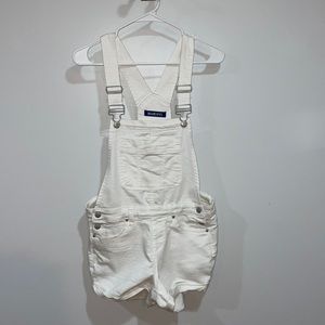 White Denim Overalls